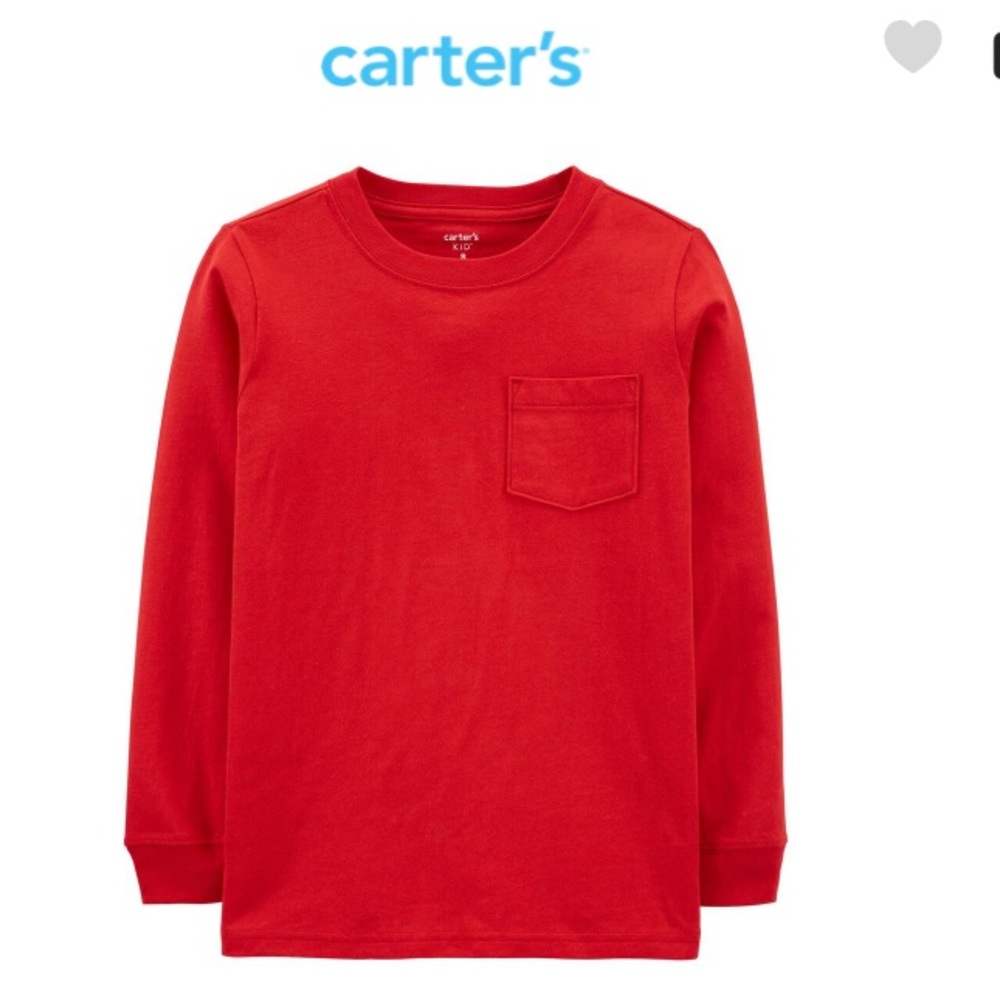 12M NWT Carters Red Long Sleeve Tee